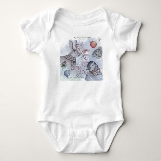 "Eleze & Friends Wonderland" Boganhues  Baby Bodysuit (Front)