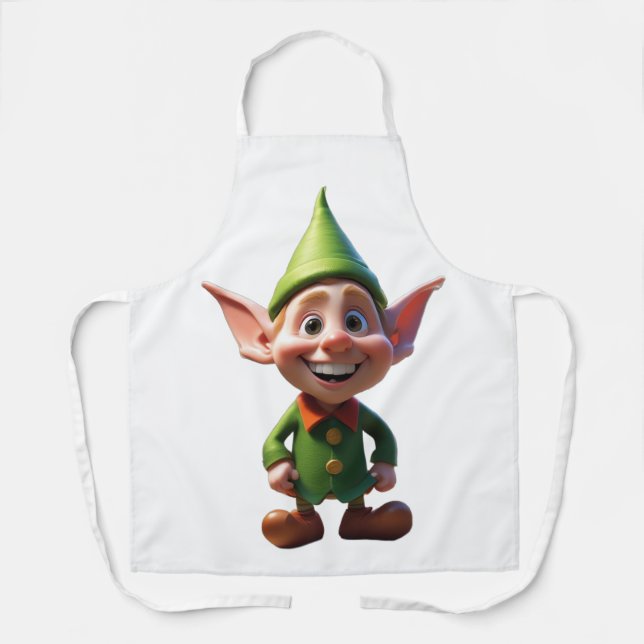 ELF All-Over Print Apron, Medium Apron (Front)