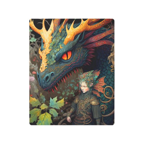Elf And Dragon Fantasy Art