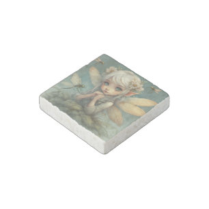 Elf and Dragonfly 2 Stone Magnet