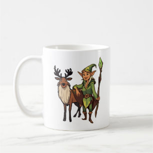 Elf and Reindeer Fantasy Lover's Mug