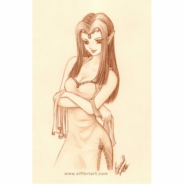 Elf (anime style) statuette (Front)