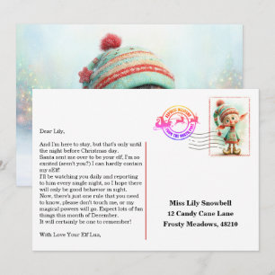 Elf Arrival Letter North Pole Welcome Message Invitation