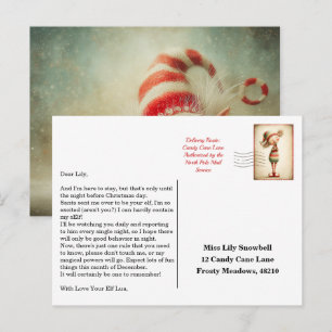 Elf Arrival Letter   North Pole Welcome Message Postcard