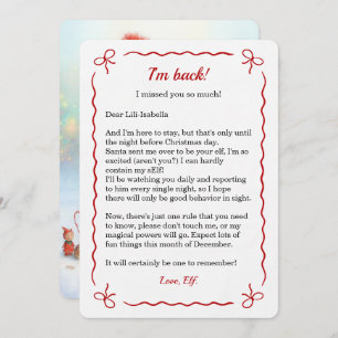 Elf Arrival Letter Special Delivery from the Nor Holiday Card