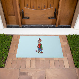 Elf At Attention blue doormat