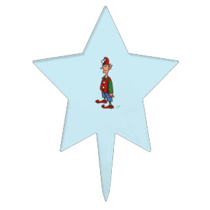 Elf At Attention blue star cake picks