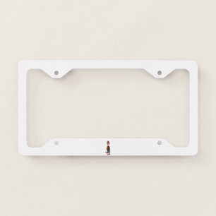 Elf At Attention car license plate frame b