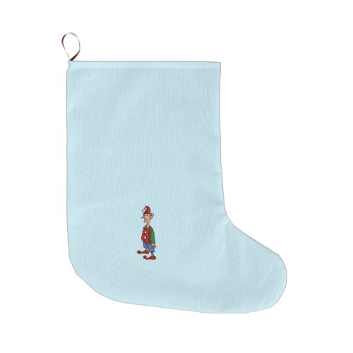 Elf At Attention Christmas stocking large