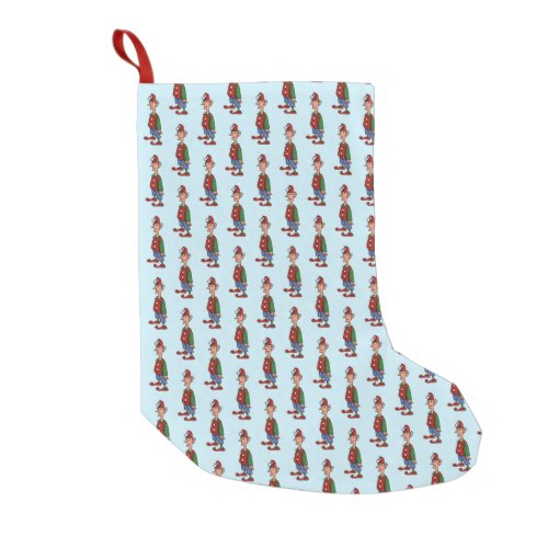 Elf At Attention Christmas stocking small