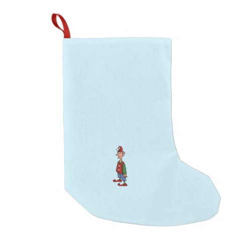 Elf At Attention Christmas stocking small