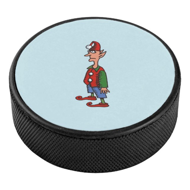 Elf At Attention hockey puck (3/4)