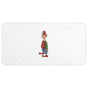 Elf At Attention plastic car license plate