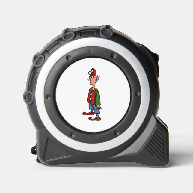 Elf At Attention white tape measure (Front)