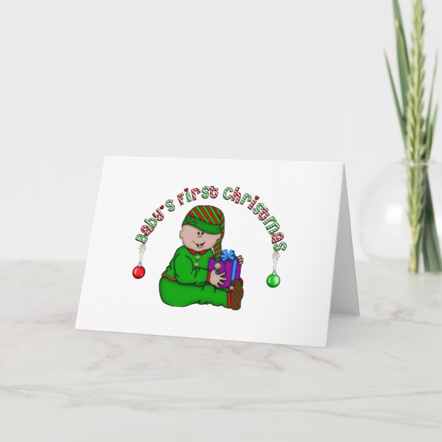 Elf Baby - Latino Tshirts and Gifts Holiday Card (Front)
