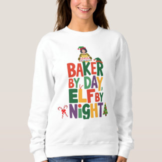 Elf Baker Vibes Baking Love Christmas Baking Sweatshirt
