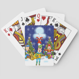 Elf Band Christmas Playing Cards