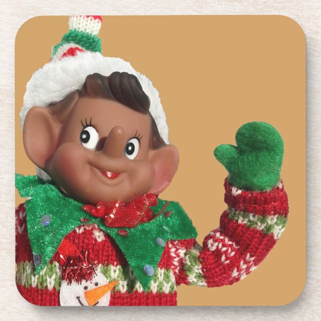 Elf Beverage Coaster (Front)