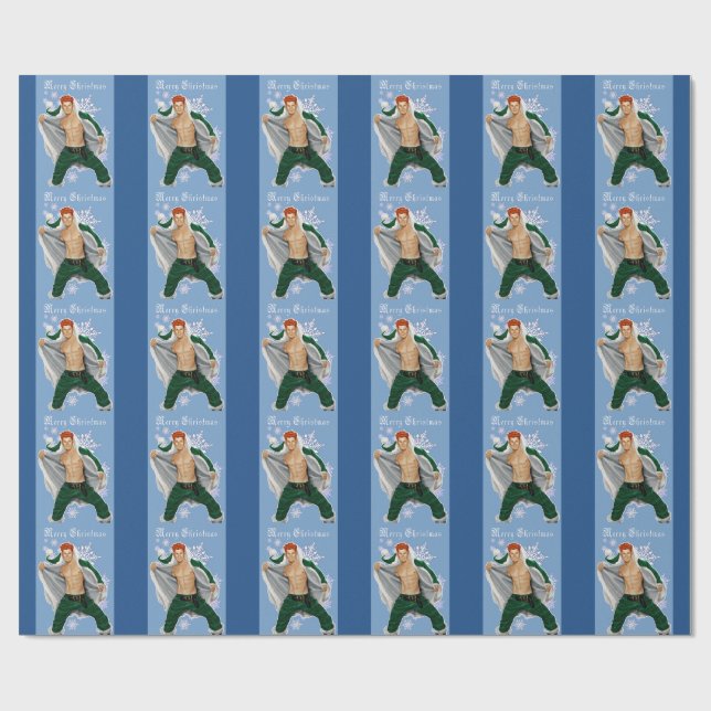 Elf Boy Wrapping Paper (Flat)