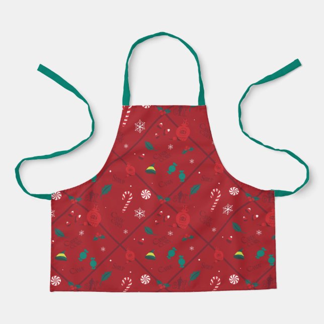 Elf Candy Checker Pattern Apron (Front)