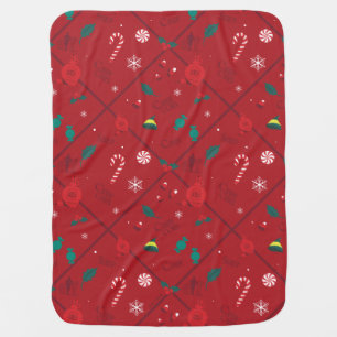 Elf Candy Checker Pattern Baby Blanket