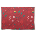 Elf Candy Checker Pattern Cloth Placemat