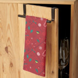 Elf Candy Checker Pattern Kitchen Towel