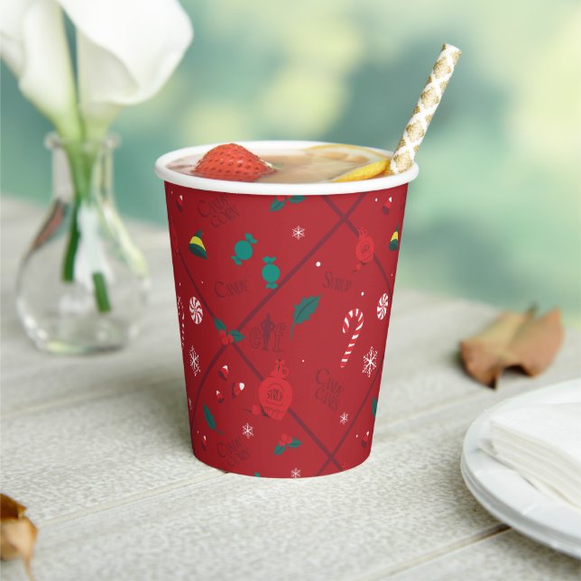 Elf Candy Checker Pattern Paper Cups (Insitu)