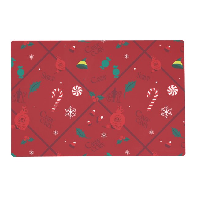 Elf Candy Checker Pattern Placemat (Front)