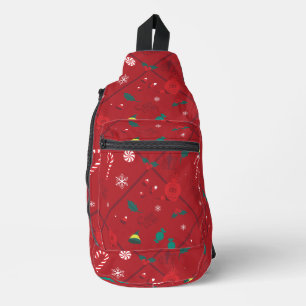 Elf Candy Checker Pattern Sling Bag