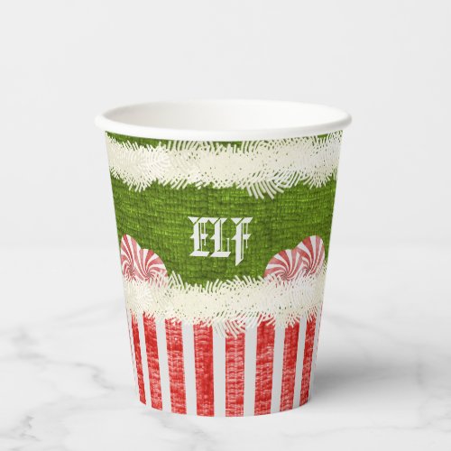 Elf Christmas Costume Peppermint Candy Red Green Paper Cups