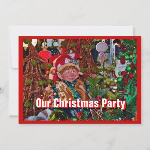 Elf Christmas Party Invitation right