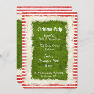 Elf Christmas Party Theme Red/Green Invitation