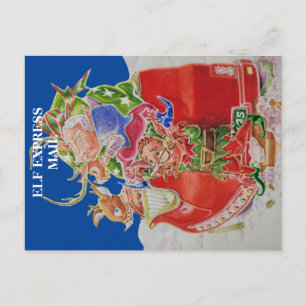 ELF CHRISTMAS POSTCARD