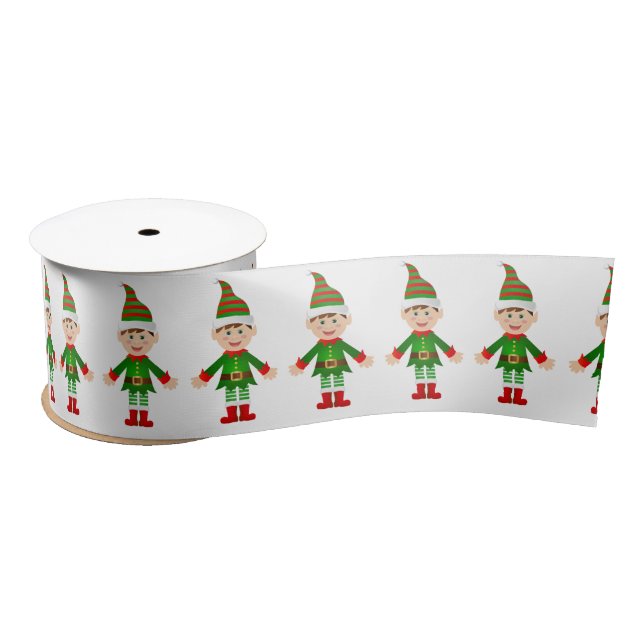 Elf Christmas  Satin Ribbon (Spool)