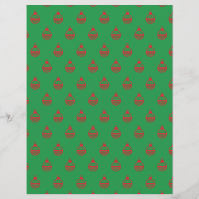 Elf Christmas Scrapbook Paper (Front)
