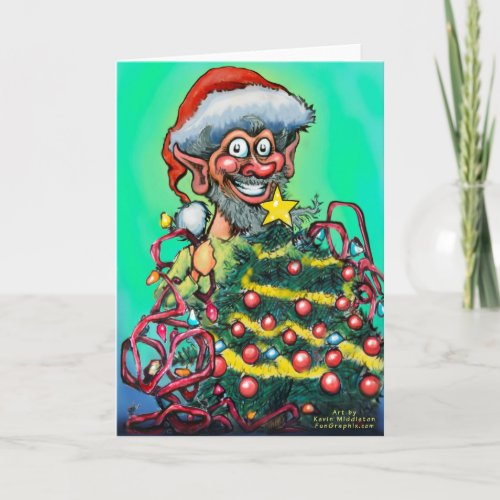 Elf Christmas Tree Card