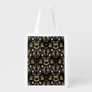 Elf Christmas Wrapping Grocery Bag
