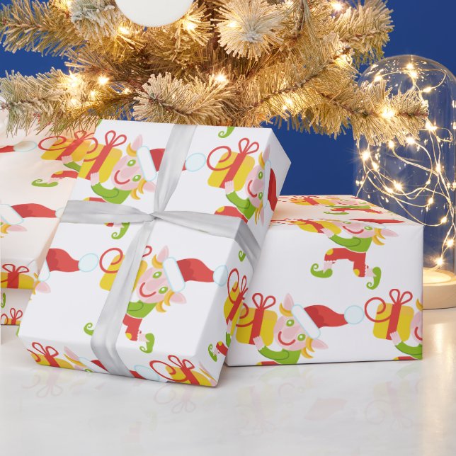 Elf Christmas Wrapping Paper (Holidays)