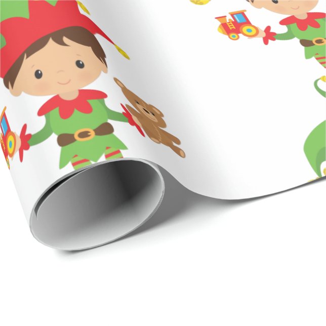 Elf Christmas Wrapping Paper (Roll Corner)