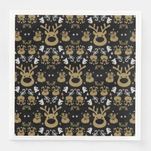 Elf Christmas Wrapping Paper Dinner Napkins