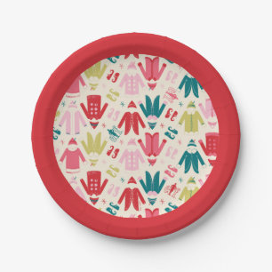 Elf Colorful Coat and Shoes Pattern Paper Plates