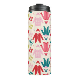 Elf Colorful Coat and Shoes Pattern Thermal Tumbler