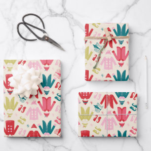 Elf Colorful Coat and Shoes Pattern Wrapping Paper Sheets
