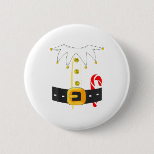 Elf Costume Christmas Holiday Men Women Kids Button