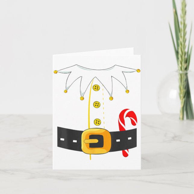 Elf Costume Christmas Holiday Men Women Kids  Card (Front)