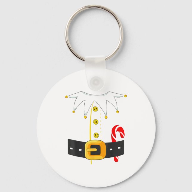 Elf Costume Christmas Holiday Men Women Kids  Keychain (Front)