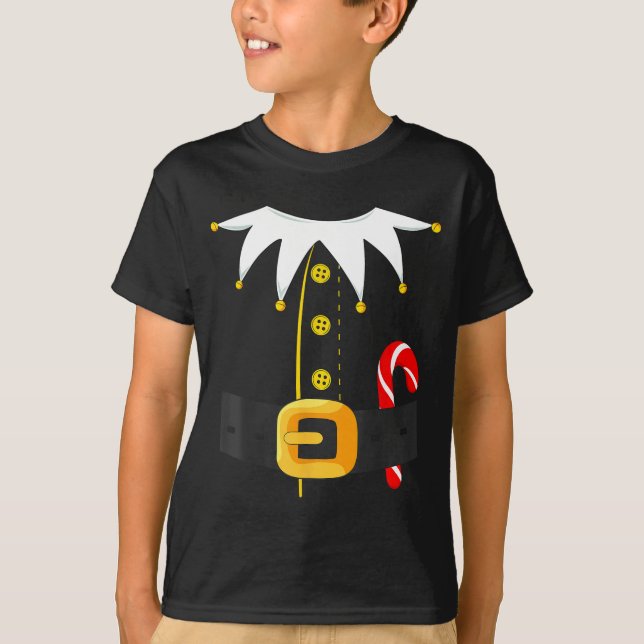Elf Costume Christmas Holiday Men Women Kids  T-Shirt (Front)