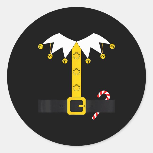 Elf Costume  Classic Round Sticker (Front)