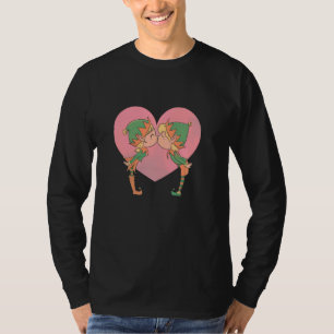 Elf Couple In Love Elves Kissing T-Shirt